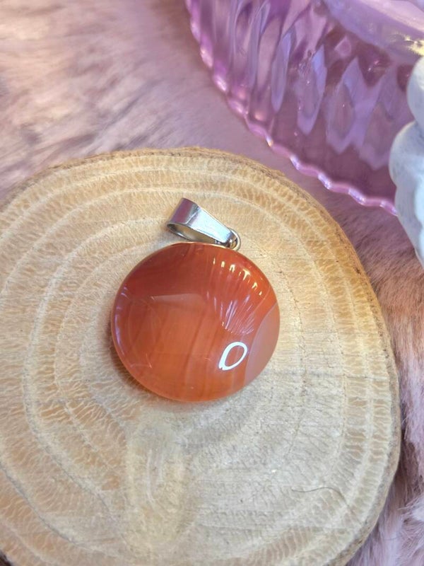 Carneool ronde hanger