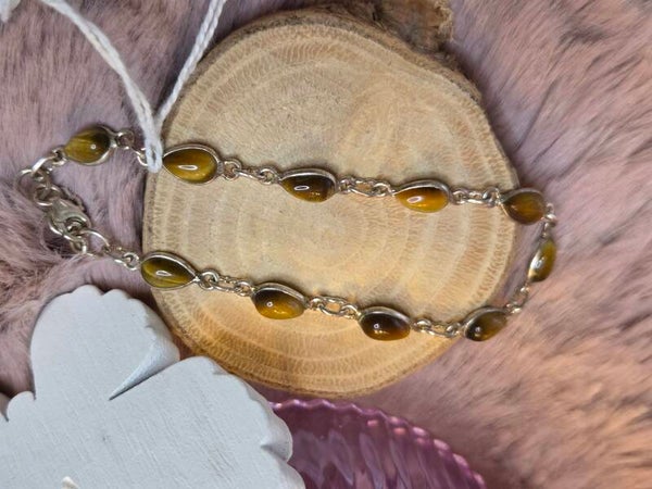 Tijgeroog armband - druppeltjes