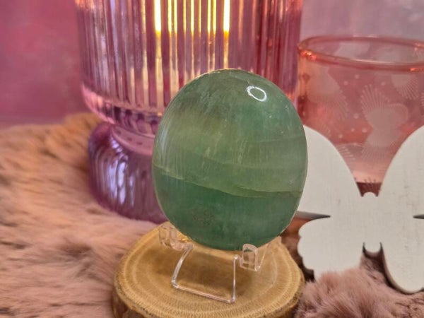 Groene fluoriet palmsteen