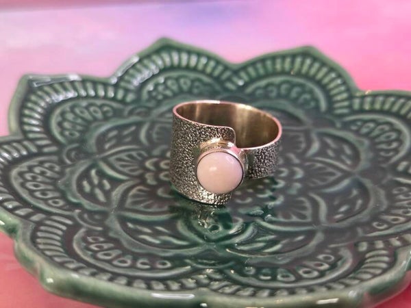 Roze opaal ring