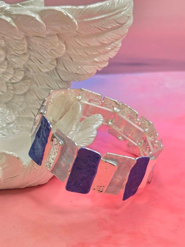 Brede armband - Zilveren kleur