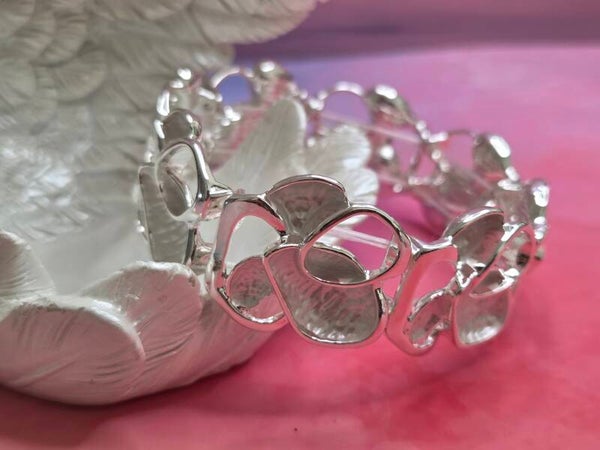 Brede armband - Zilveren kleur