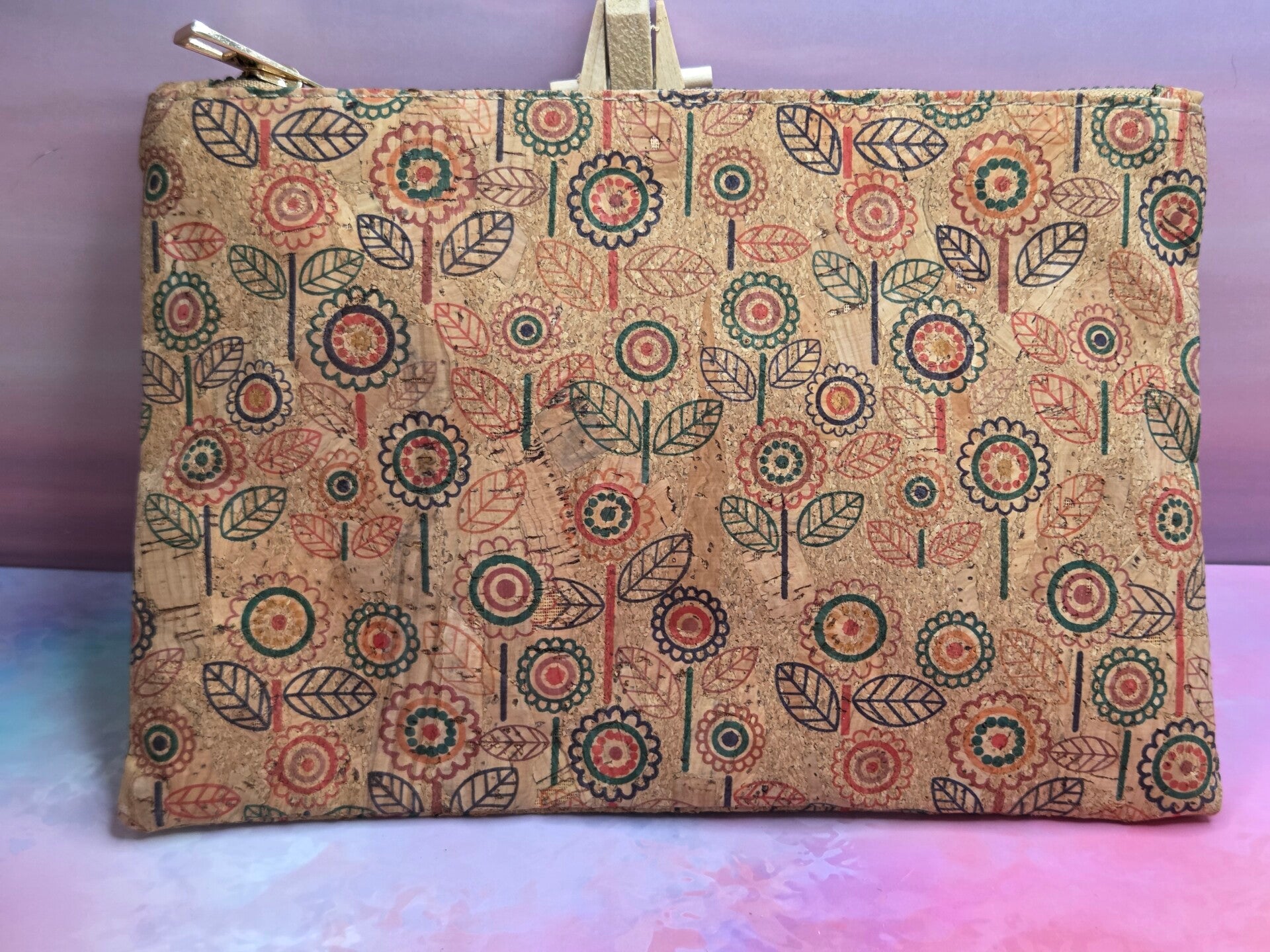 Toilettas/clutch van kurk