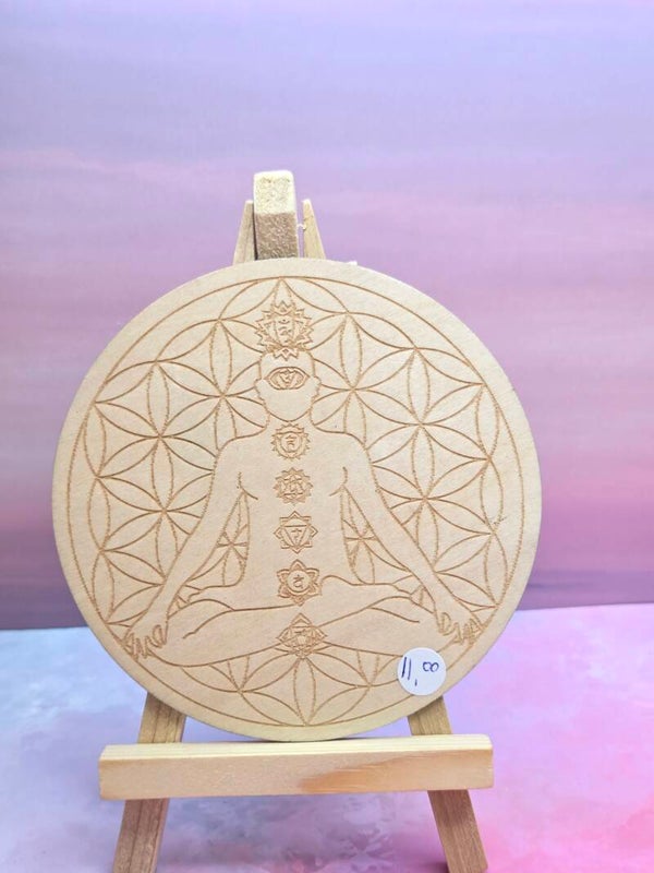 Chakra oplegschijf hout
