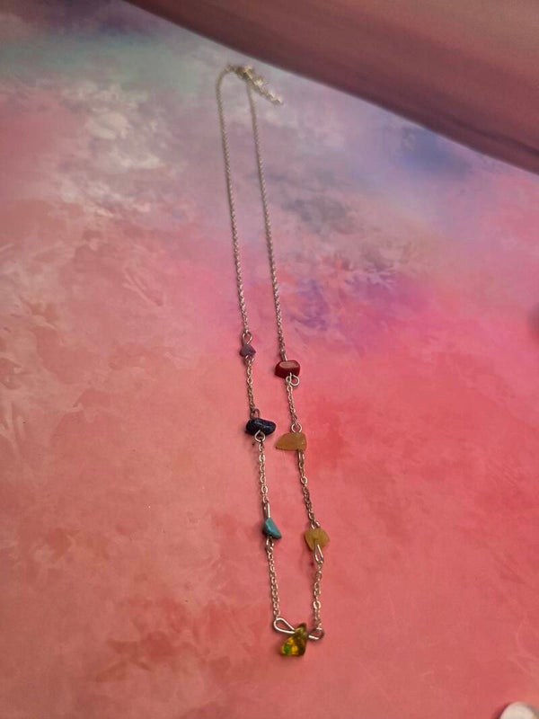Chakra ketting - Verzilverd
