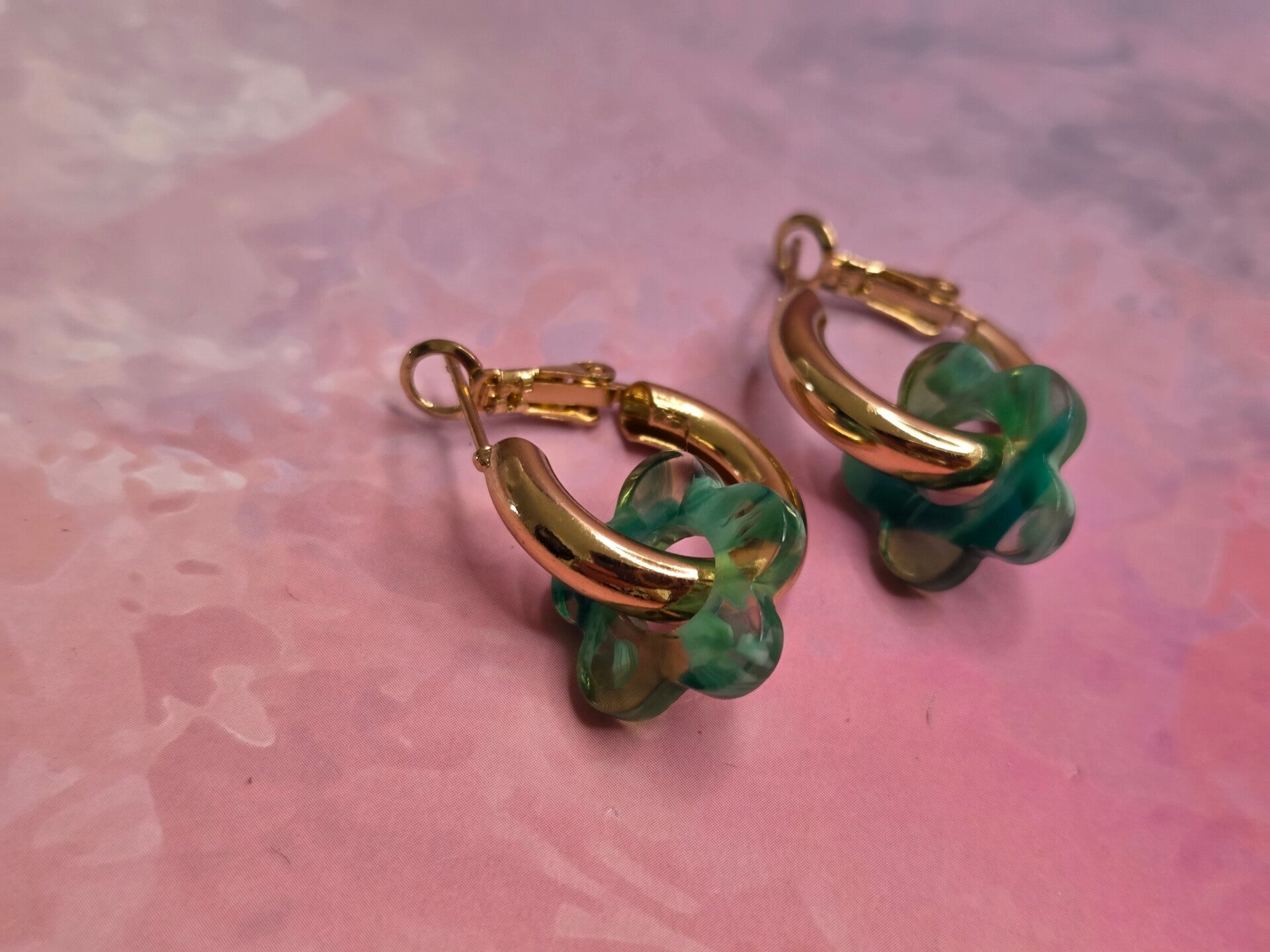 Oorhangers BLOEM - Groen