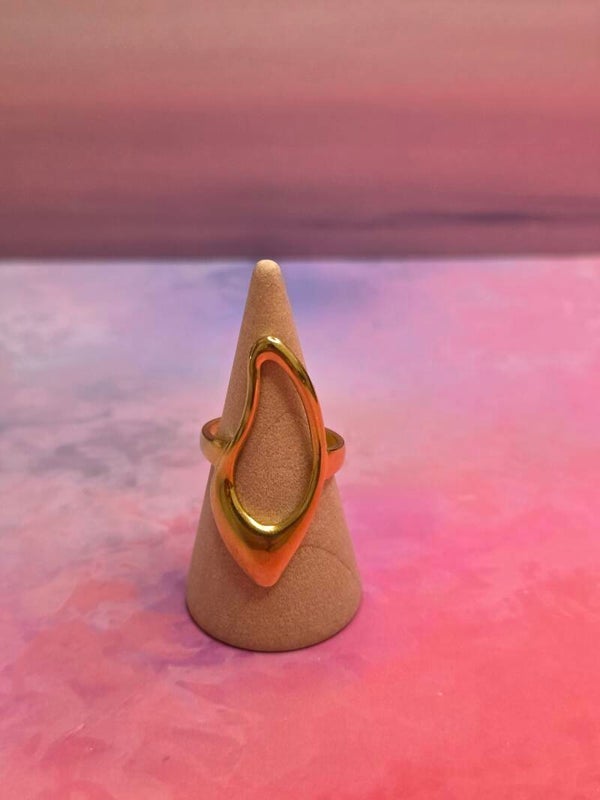 Ring goldplated - kunstzinnige vorm