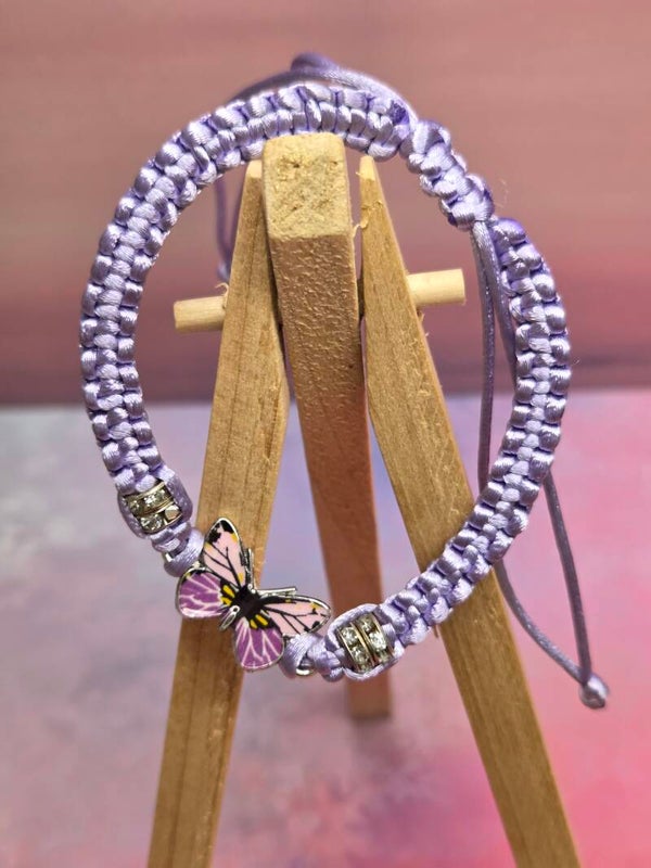 Vlinder armband macramé