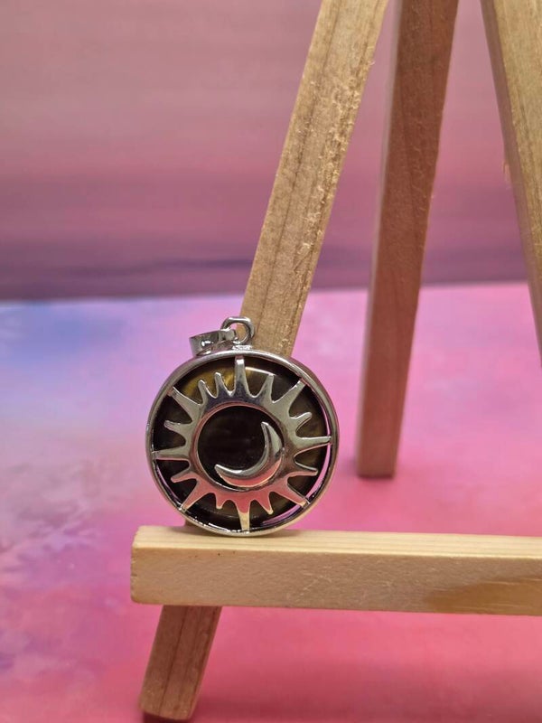 Tijgeroog hanger - Zon