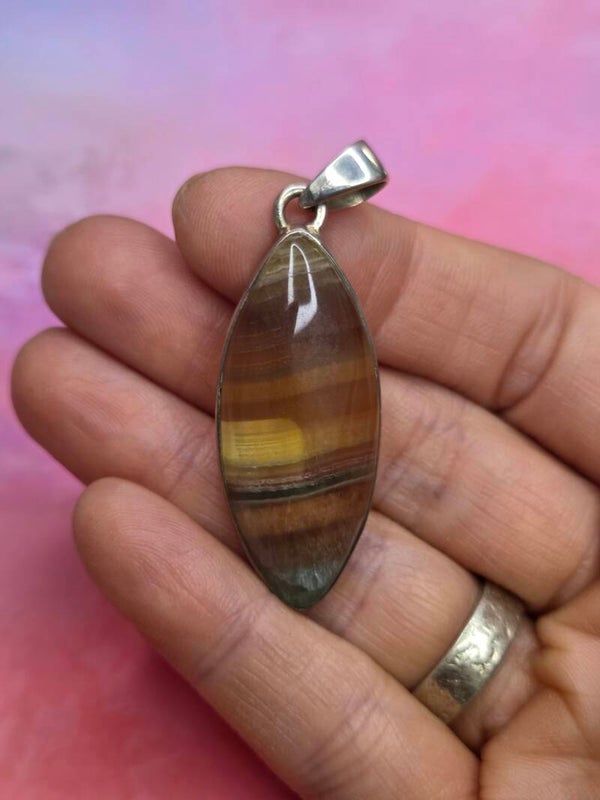Regenboogfluoriet hanger