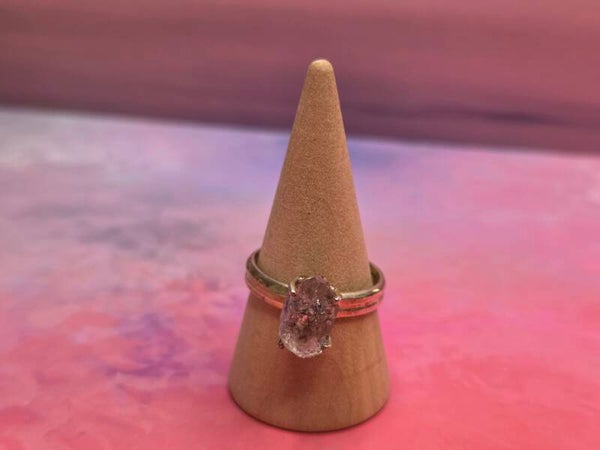 Herkimer diamant ruwe ring