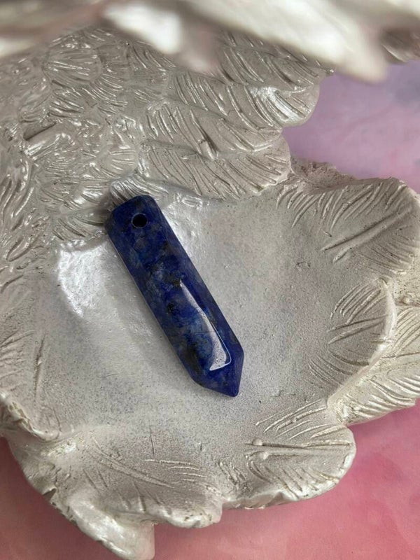 Lapis lazuli obelisk hanger