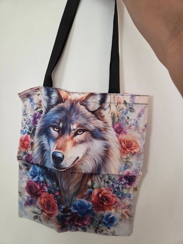 Tas - Wolf in bloemenveld