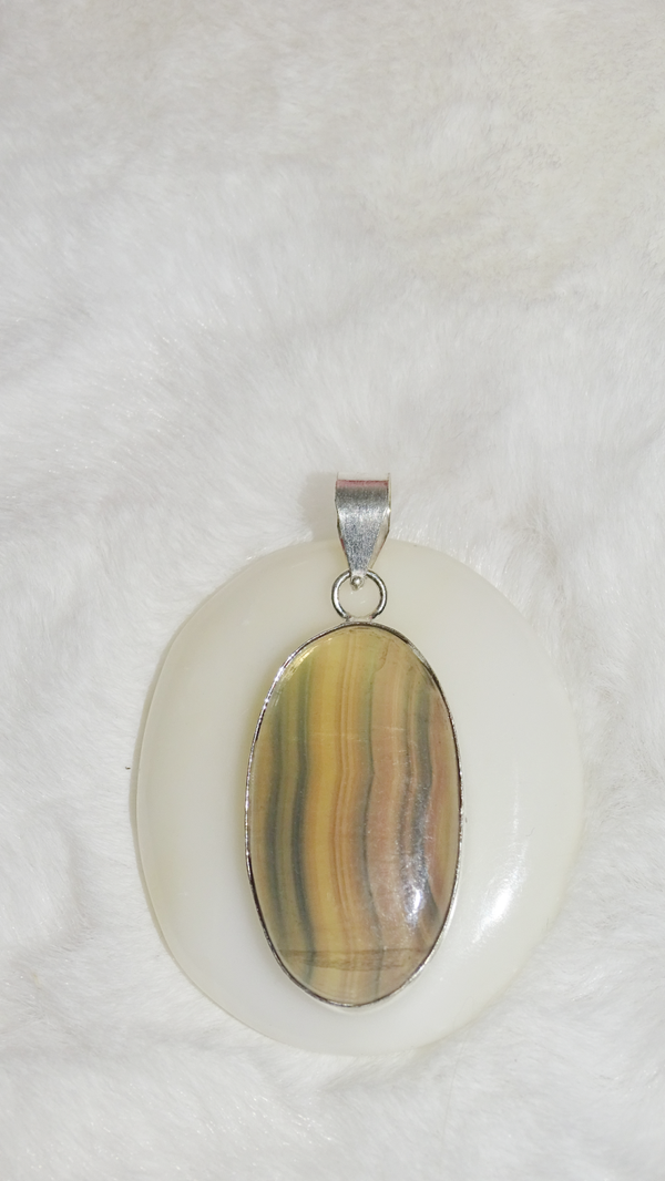 Fluoriet zilveren hanger