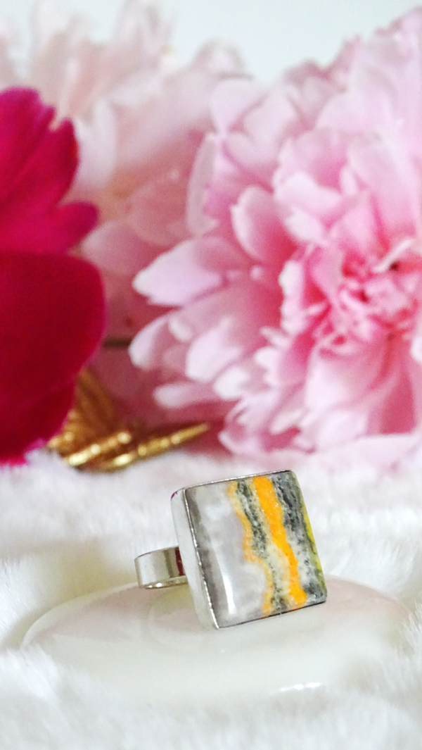 Jaspis zilveren ring