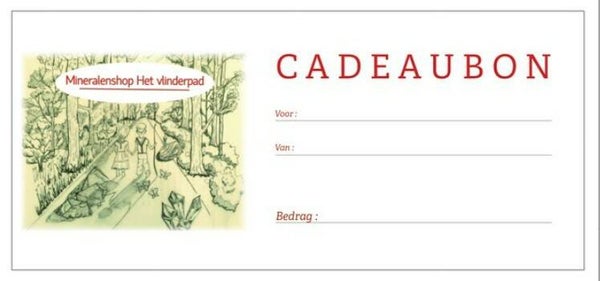 Cadeaubon met logo Het vlinderpad