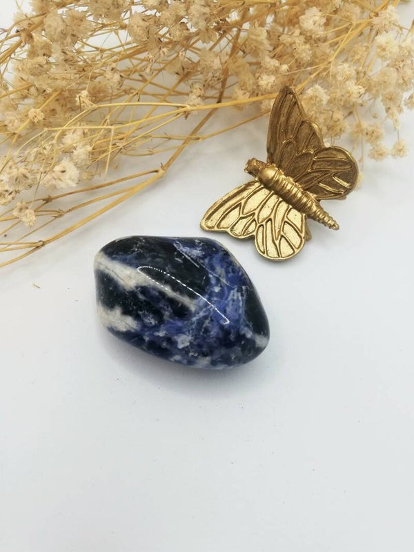 Sodaliet trommelsteen XL