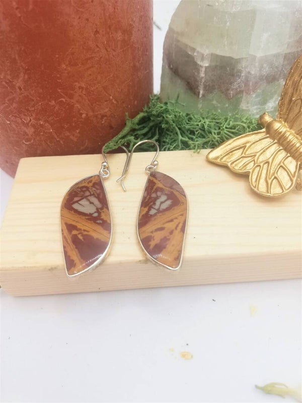 Noreena jaspis oorhangers