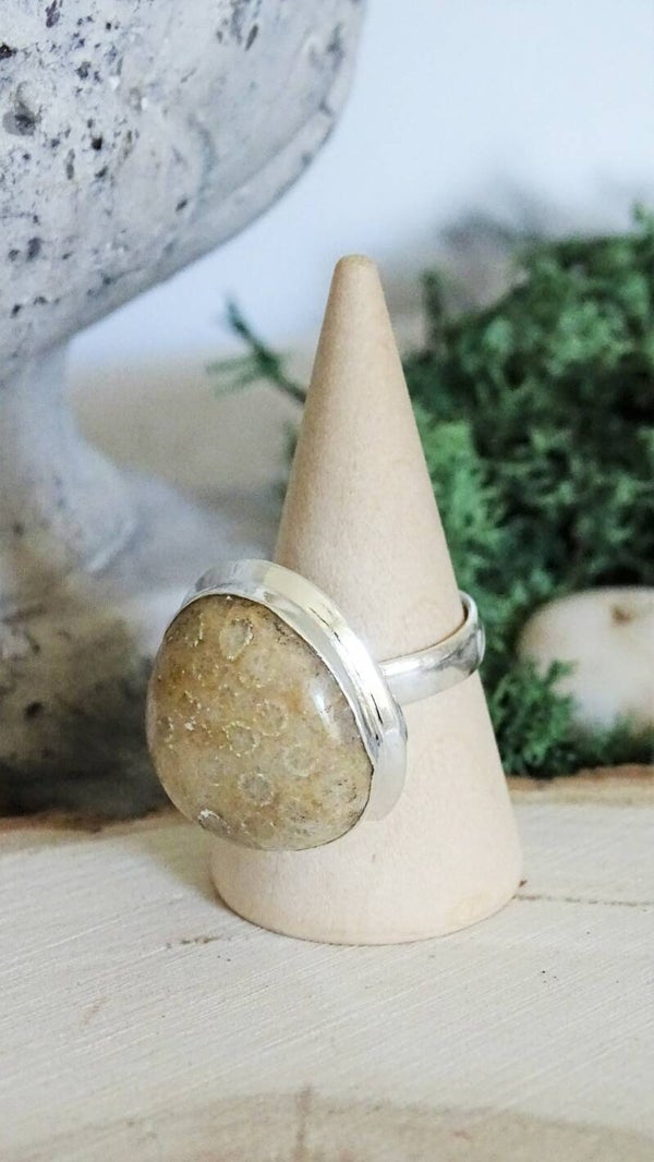 Koraal zilveren ring