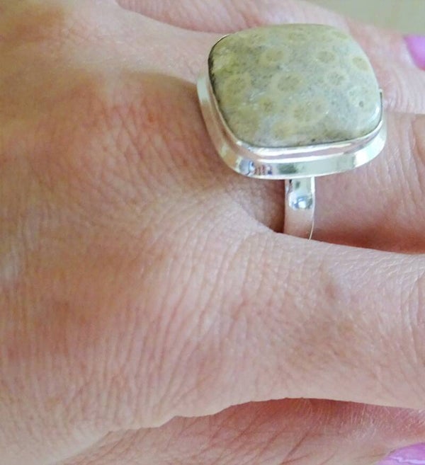 Koraal zilveren ring