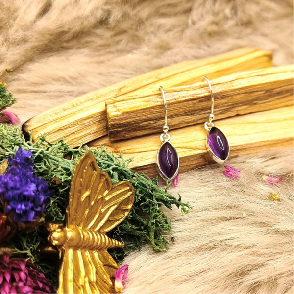 Amethist oorhangers
