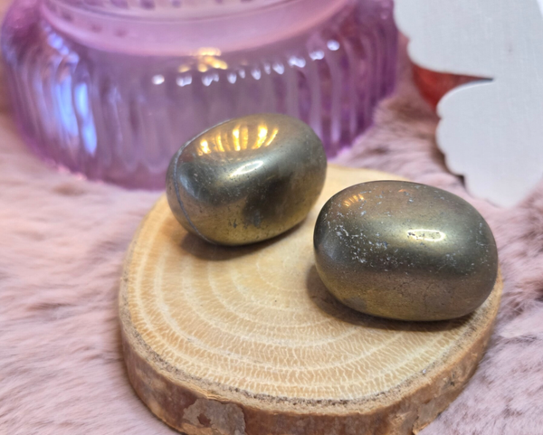 Pyriet trommelsteen - Medium