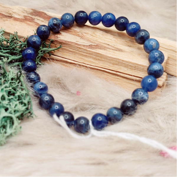 Sodaliet armband 6 mm kralen