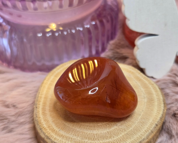 Carneool trommelsteen - Groot