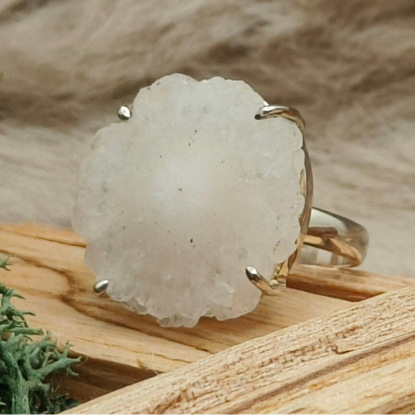 Agaat stalachtiet ring