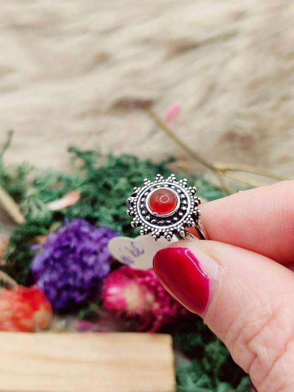 Carneool fijn ringetje