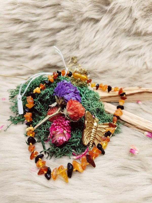 Amber / barnsteen splitcollier GROTE KINDERMAAT