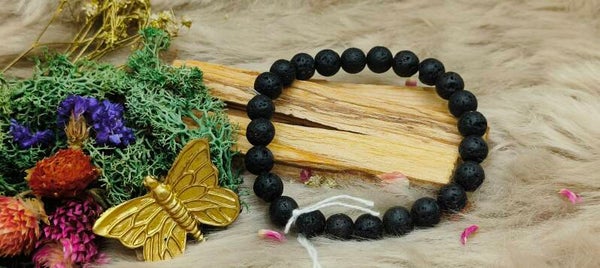 Lavasteen armband