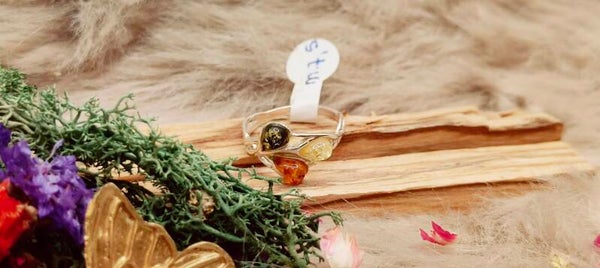 Amber / barnsteen fijne ring
