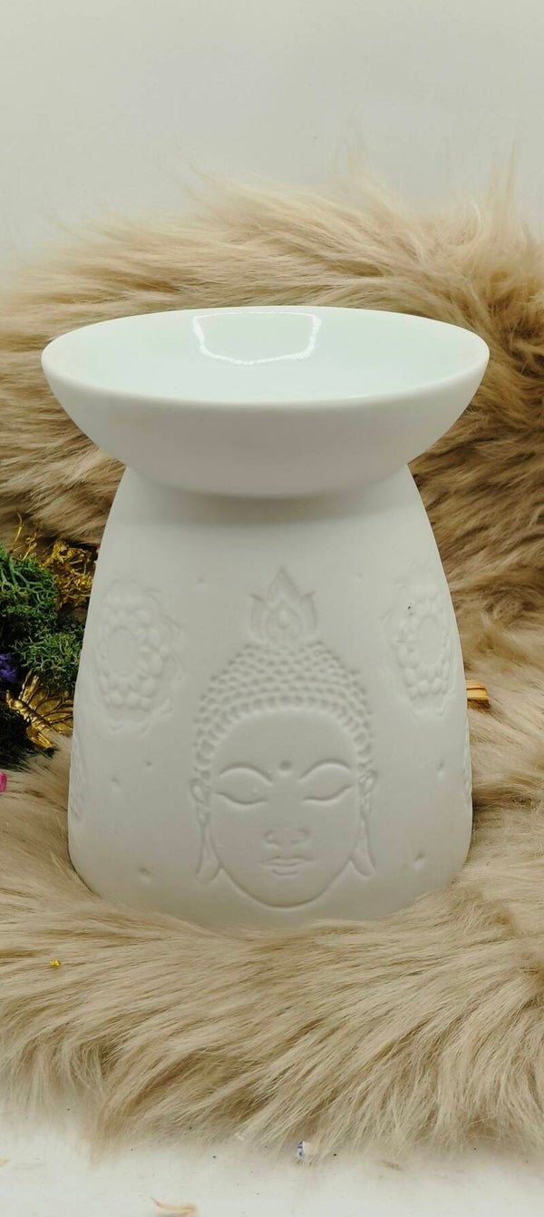 Oliebrander Boeddha - wit