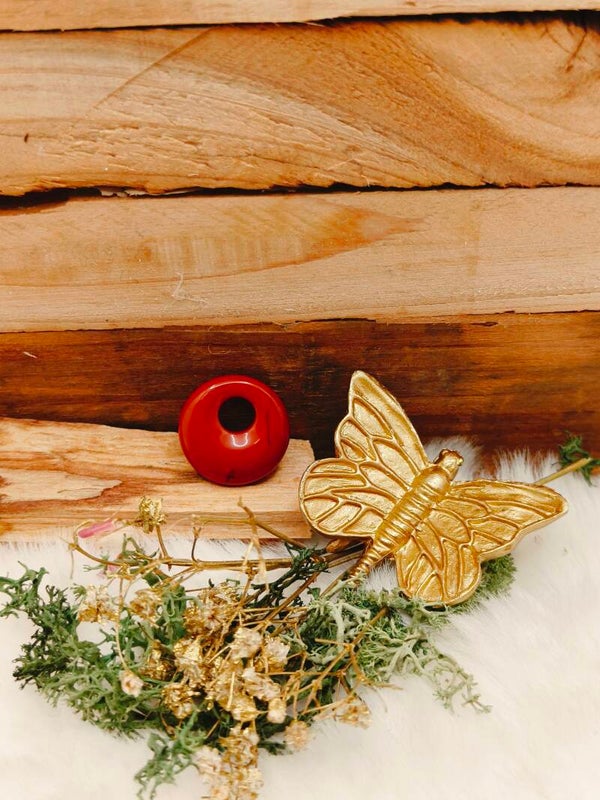 Rode jaspis klein donuthangertje