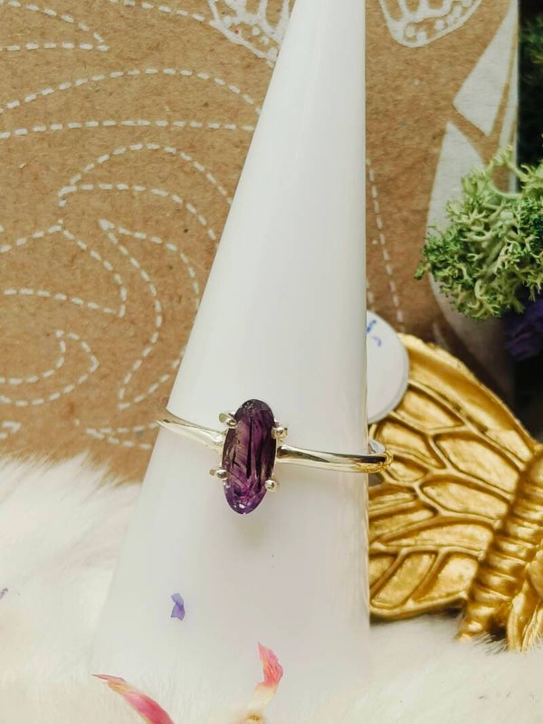 Amethist ringetje gefacetteerd