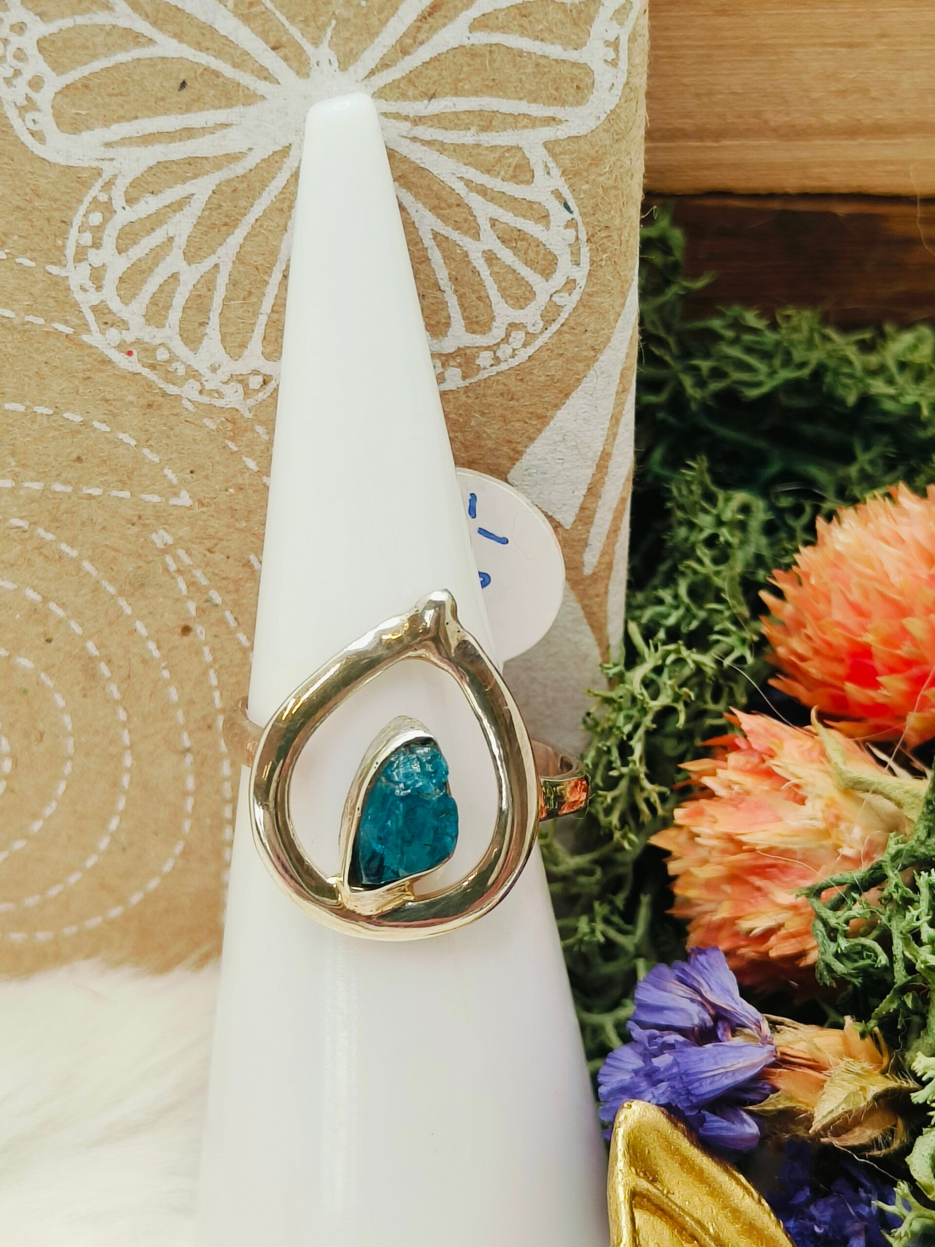 Blauwe apatiet ruw ringetje