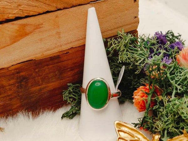 Groene onyx ring