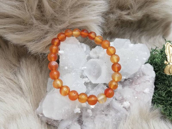 Carneool kralenarmband kindermaatje