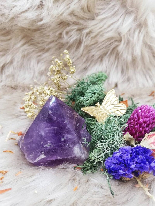 Amethist semi-ruwe punt