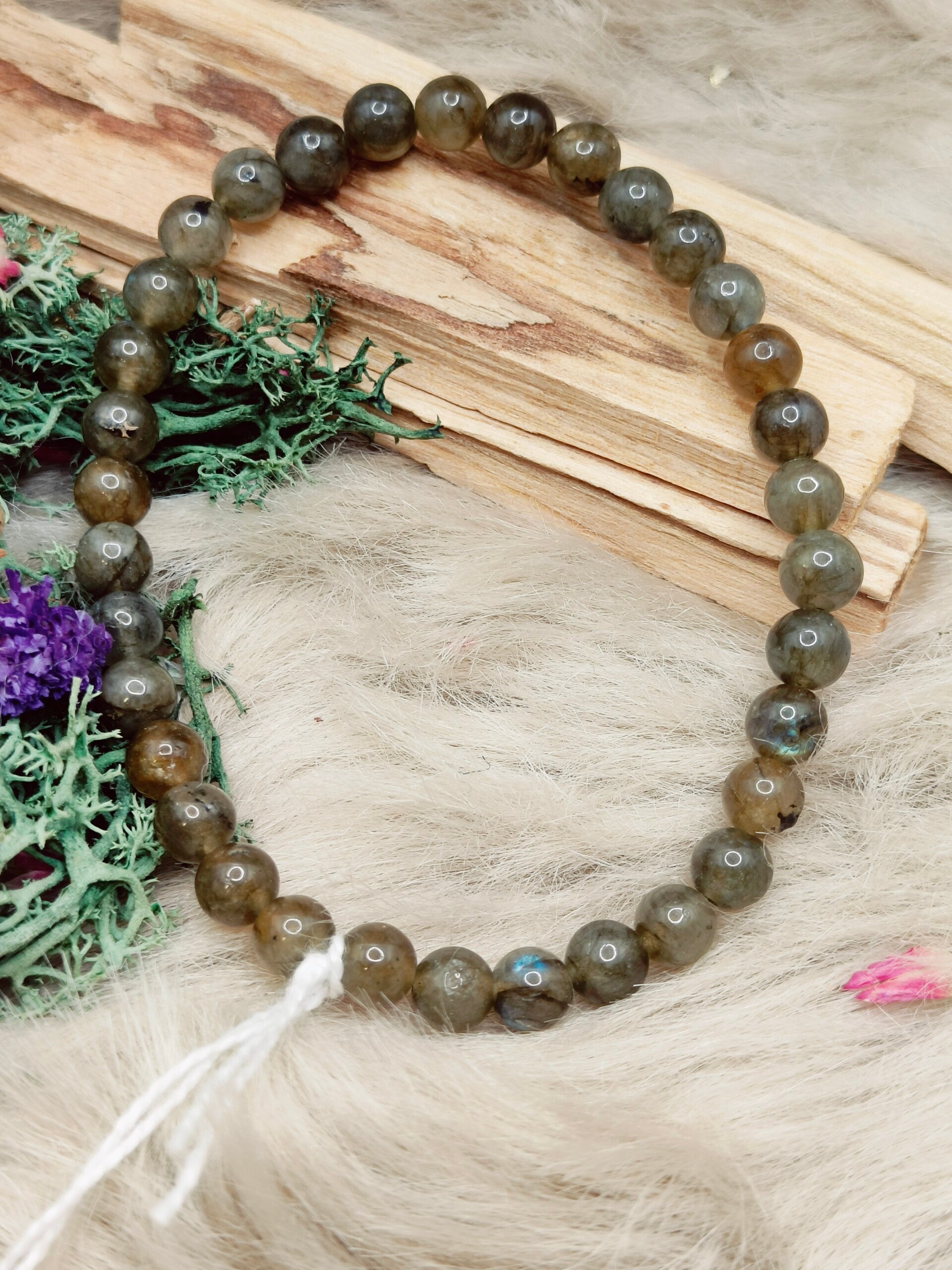 Labradoriet armband 6 mm kralen - voorbeeldfoto