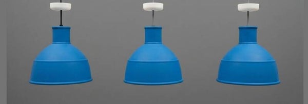 Muuto Unfold Blue Silicone Pendant Lamp by Form Us With Love