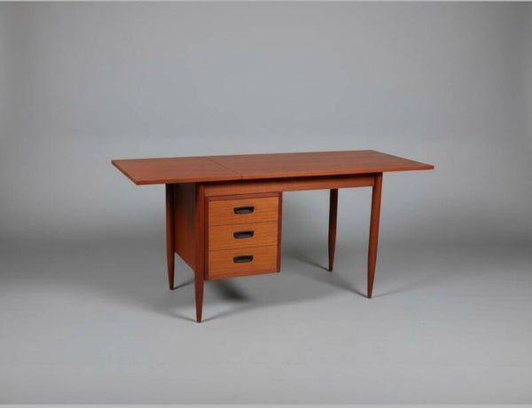 Mid-Century Danish Teak Drop-Leaf Desk Attributed to Arne Vodder, 1960s