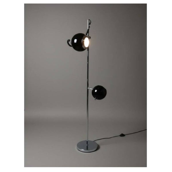 1970's chroom & black eyeball floor lamp