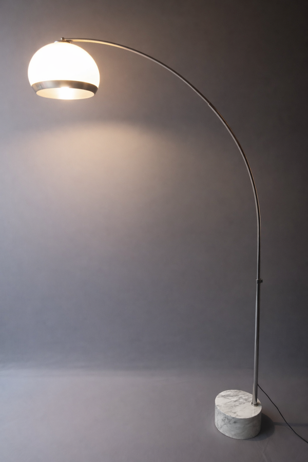 Harvey Guzzini Italian Arc Floor lamp with marble base.