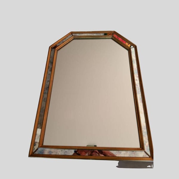 Vintage De Knudt faceted wall mirror, made in Belgium