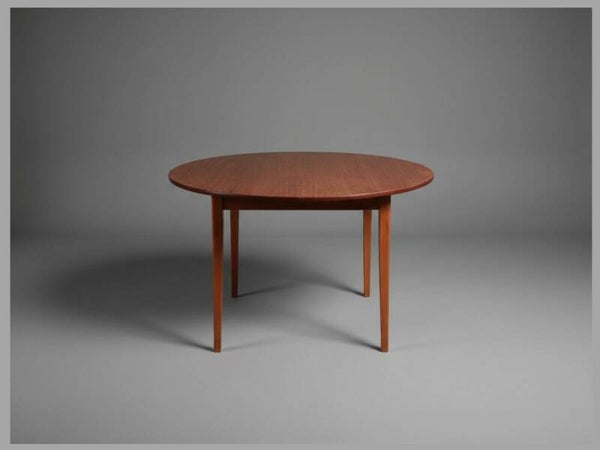 Round Scandinavian Teak Dining Table, 1960s