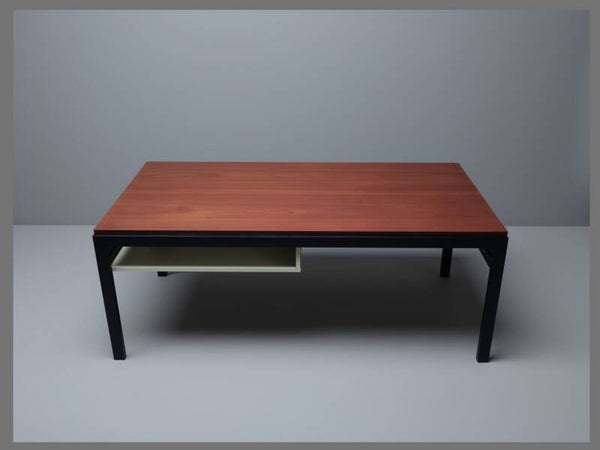 Cees Braakman for Pastoe Coffee Table with Reversible Teak & White Top – 1960s