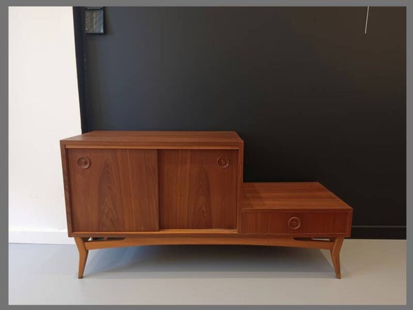 1960s Scandinavian Teak Lowboard – Mid-Century Sideboard & Media Cabinet