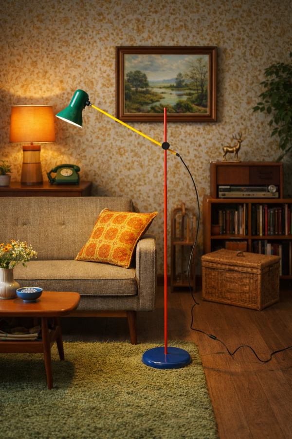 Vintage Veneta Lumi Memphis style floor lamp